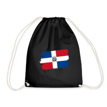 Dominican Republic Flag Dom Rep Flag Travel - Drawstring Bag - black - Front