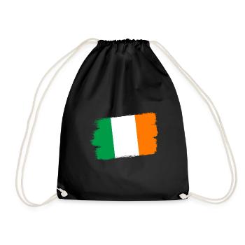 Ireland Flag Vintage Irish Flag Dublin - Drawstring Bag - black - Front
