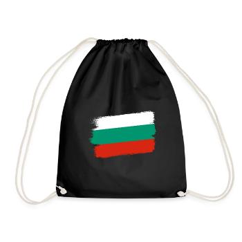 Bulgarien Flagge Bulgarische Fahne Goldstrand - Turnbeutel - Schwarz - Vorne