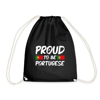 Portugal Drapeau Utilisé Look Drapeau Portugais - Sac de sport léger - noir - Devant