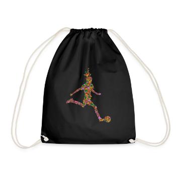 Flower Football - Drawstring Bag - black - Front