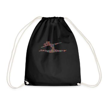 Fleurs Gymnastique gymnastique - Sac de sport léger - noir - Devant