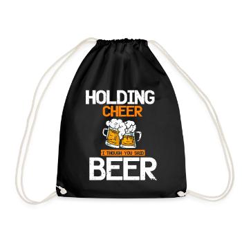 Beifall für Bier-Tees - Turnbeutel - Schwarz - Vorne