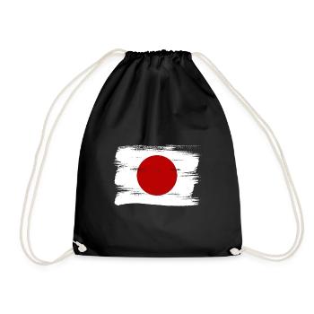 Drapeau du Japon utilisé Look Nihon drapeau japonais - Sac de sport léger - noir - Devant