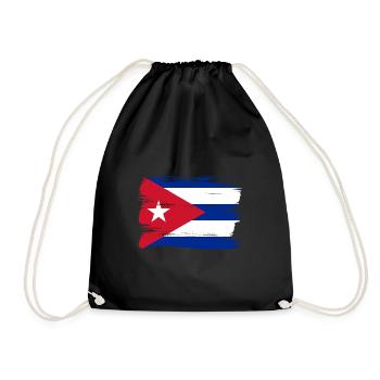 Kuba Flagge Karibik Urlaub Cuba Reise Havanna - Turnbeutel - Schwarz - Vorne