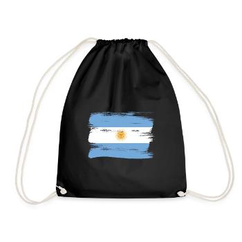 Argentina Flag South America Argentine Flag - Drawstring Bag - black - Front