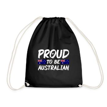 Drapeau de l’Australie sous le drapeau australien - Sac de sport léger - noir - Devant