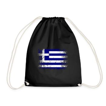 Grèce Drapeau grec Vintage - Sac de sport léger - noir - Devant