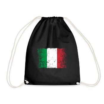 Italie Drapeau italien Vintage - Sac de sport léger - noir - Devant