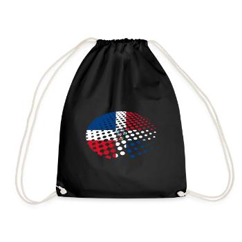 Dominican Republic Flag Dom Rep Flag Travel - Drawstring Bag - black - Front