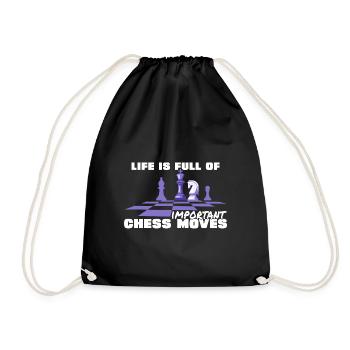 Life is chess - Drawstring Bag - black - Front