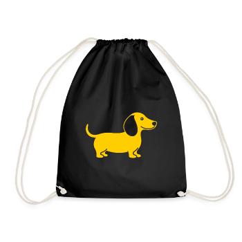teckel - Sac de sport léger - noir - Devant