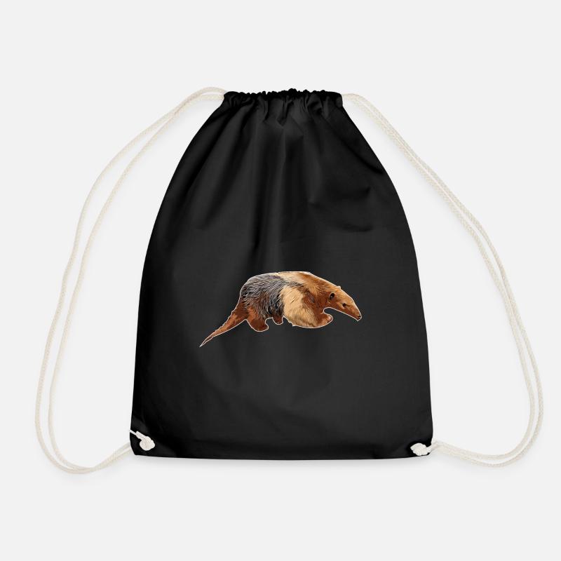 Anteater - Drawstring Bag - black