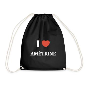I love Amétrine - Sac de sport léger - noir - Devant