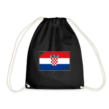 Drapeau de la Croatie Adriatique Zagreb Drapeau croate - Sac de sport léger - noir - Devant