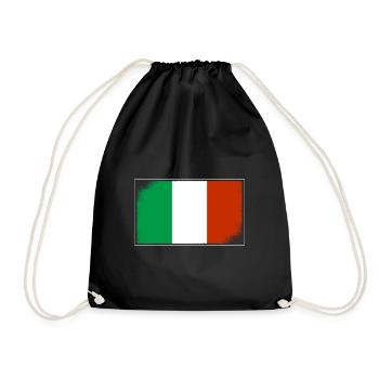 Drapeau de l’Italie Vintage Drapeau italien Look vieilli - Sac de sport léger - noir - Devant