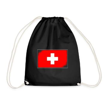 Drapeau de la Suisse Vintage Croix en détresse Look Suisse - Sac de sport léger - noir - Devant