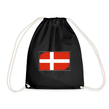 Drapeau du Danemark Scandinavie Drapeau du Danemark Voyage - Sac de sport léger - noir - Devant