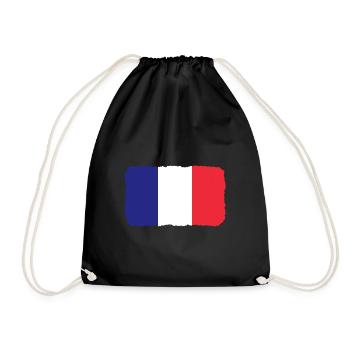Drapeau de la France Look utilisé Drapeau de la France - Sac de sport léger - noir - Devant