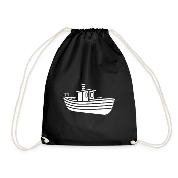 Bateau humour péniche - Sac de sport léger - noir - Devant