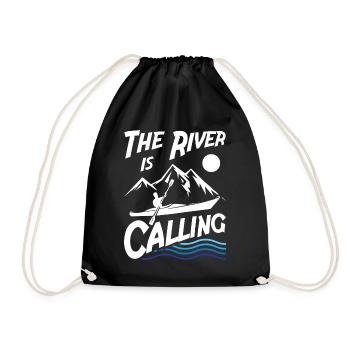 The River is Calling - Drawstring Bag - black - Front