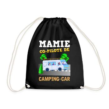 Camping Car Femme Mamie Co Pilote Retraite - Sac de sport léger - noir - Devant