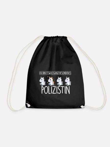POLIZISTIN - Toll - Turnbeutel - Schwarz