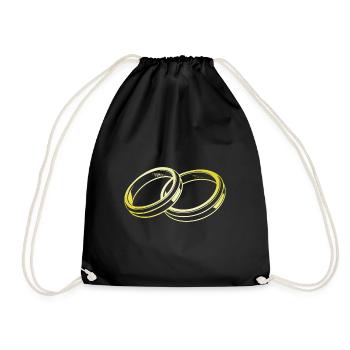Alliances Silhouette Or Mariage - Sac de sport léger - noir - Devant