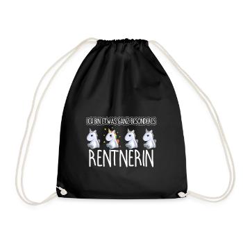 RENTNERIN - Toll - Turnbeutel - Schwarz - Vorne