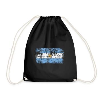 Argentina Flag South America Argentine Flag - Drawstring Bag - black - Front