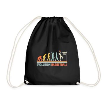 Basketball Evolution - Drawstring Bag - black - Front