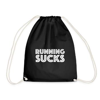 Laufen ist scheiße | rennen, Sport, Fitness - Turnbeutel - Schwarz - Vorne