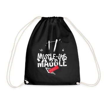 MUSCLEMAGGLE png - Sac de sport léger - noir - Devant
