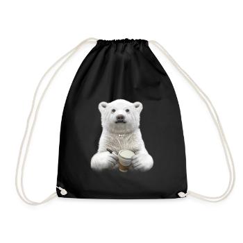 BARISTA (PLAIN) - Drawstring Bag - black - Front