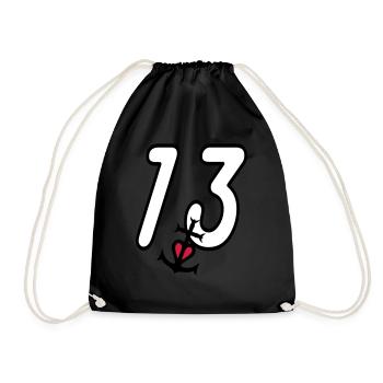 Bouches du rhone 13 camargaise cross - Drawstring Bag - black - Front