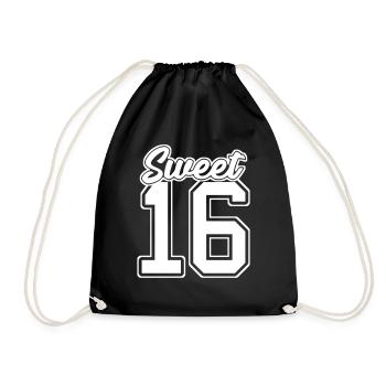 Numéro de collège Sweet 16 16ème anniversaire - Sac de sport léger - noir - Devant