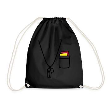 Schiedsrichter - Turnbeutel - Schwarz - Vorne