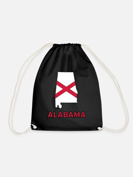 Alabama - Drawstring Bag - black