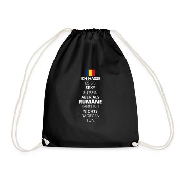 SEXY SEIN I LOVE RUMÄNIEN ROMANIA RUMÄNE - Turnbeutel - Schwarz - Vorne