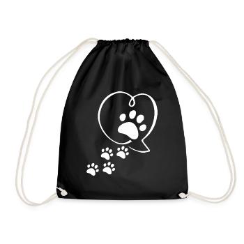 Chien chien - Sac de sport léger - noir - Devant