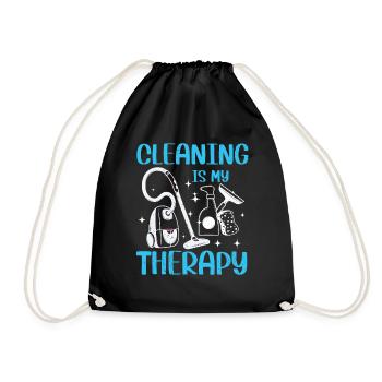 Ménage ménagères nettoyage femme de ménage cadeau - Sac de sport léger - noir - Devant