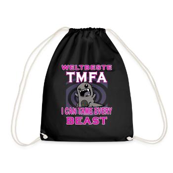 tmfa wild beast tier tierarztpraxis tierfreund - Turnbeutel - Schwarz - Vorne