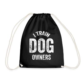 Je m’entraîne propriétaire de chien Distressed Dog Trainer H - Sac de sport léger - noir - Devant