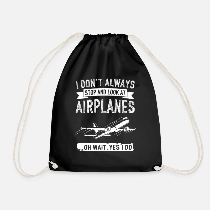 Airplane - Turnbeutel - Schwarz