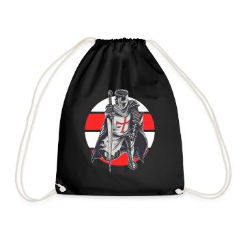 Chevalier Rouge Blanc Templerorden Moyen Âge armure - Sac de sport léger - noir - Devant