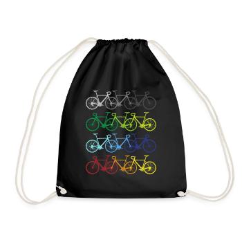 Vélos arc-en-ciel cyclistes cyclistes - Sac de sport léger - noir - Devant