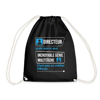 incroyable génie multitâche directeur - Sac de sport léger - noir - Devant