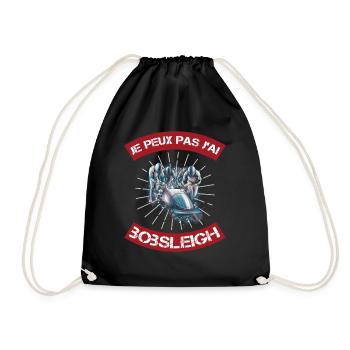 bobsleigh sport d'hiver glace froid je peux pas - Sac de sport léger - noir - Devant
