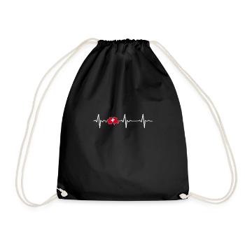 Suisse Suisse Allemand Swiss Heartbeat - Sac de sport léger - noir - Devant