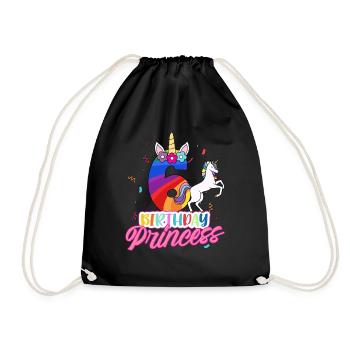 Fille du 6ème anniversaire - Sac de sport léger - noir - Devant
